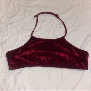 Cheryl Creations Kids Red Velvet Bikini Top Swimsuit